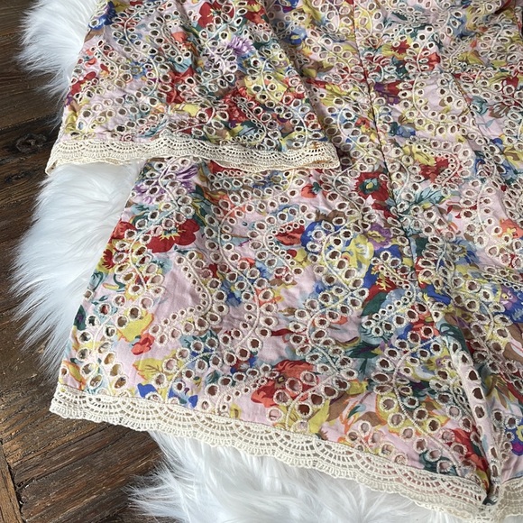 Entro floral eyelet lace romper EUC size Small - Picture 11 of 13